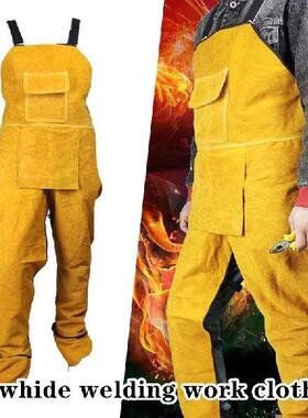 Cowhide Welder Apron Heat Insulation Protective Overalls
