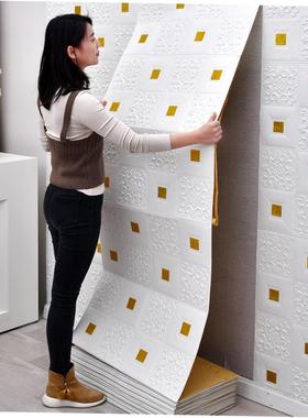 3D Wall Sticker Imitation Brick aterproof Wallpaper Room墙纸