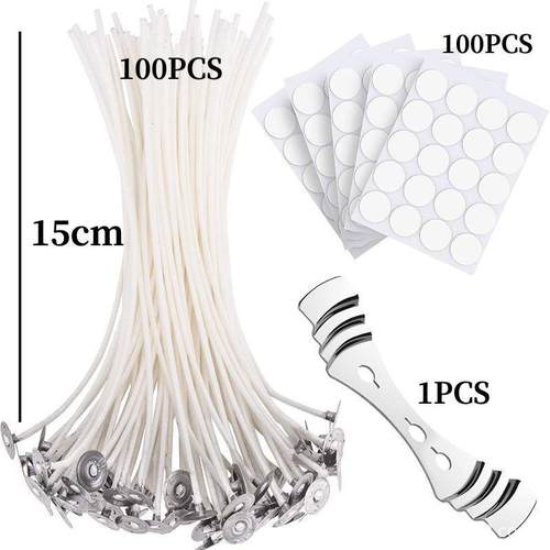 105PCS/Set Smokeless Scented Candle Wicks Soy Wax Core Wood