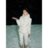 百搭显瘦短款 棉服 DUO白色菱格外套2025冬季 新款 现货 OLIVIA