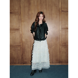 小个子高级感机车短款 新款 女夹克 DUO酷飒皮衣外套2025秋季 OLIVIA