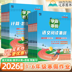 北师大苏教版 寒假阅读语文阅读集训数学计算思维大通关一二三四五六年级人教版 同步练习册寒假作业衔接一本通天天练 学霸 2026新版