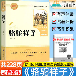 带名师导读有声伴读文章内容批注释注解析初中生写作积累 无删减钢铁是怎样炼成 骆驼祥子老舍原著七年级上下册必读官方正版 完整版