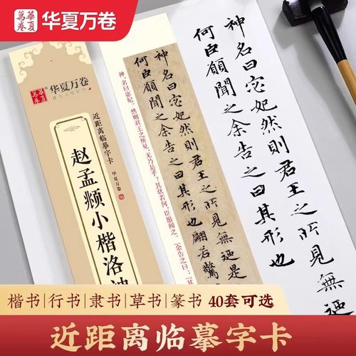 赵孟俯行书字帖华夏万卷毛笔近距离临摹字卡赵孟頫洛神赋道德经王羲之兰亭序瘦金体千字文曹全碑文徵明草堂十志成人小楷书法练字帖