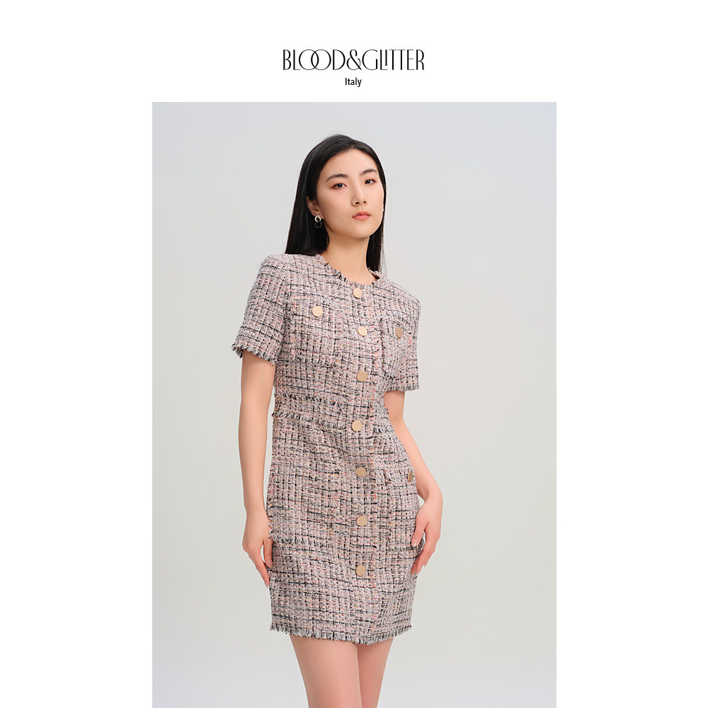 blood&glitter轻奢小香风连衣裙