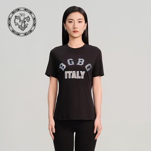 blood&glitter 桑蚕丝混纺镂空拼接弹力T恤 璞德格骊春夏新品