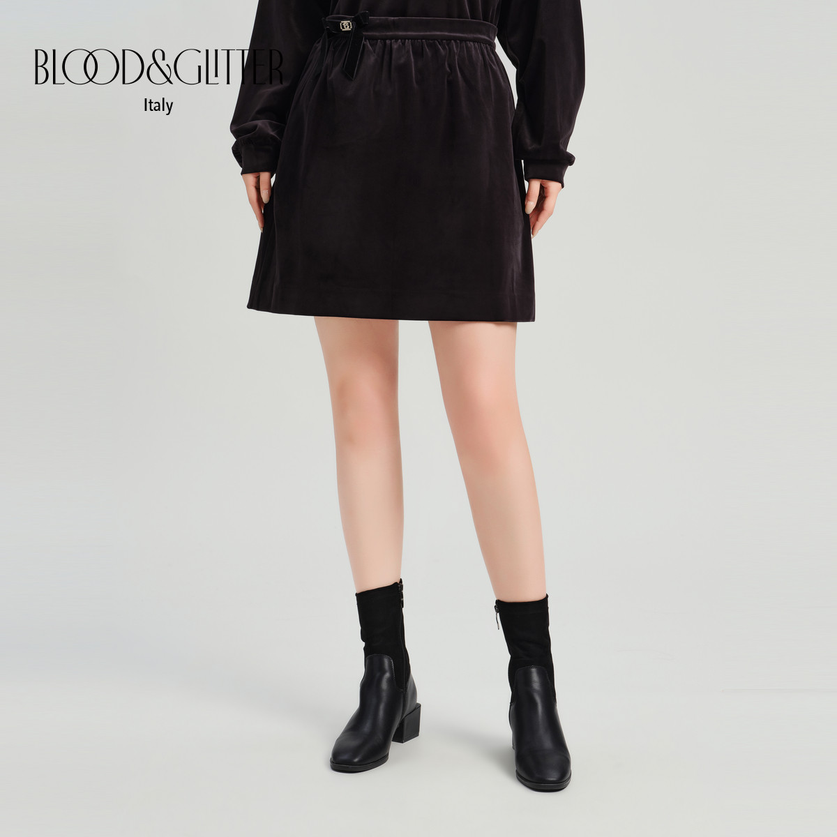 金丝绒半身裙舒适休闲百搭显瘦