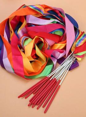 14 Pcs Gymnastics Ribbons Dance 25 Dancing Silk Fitness