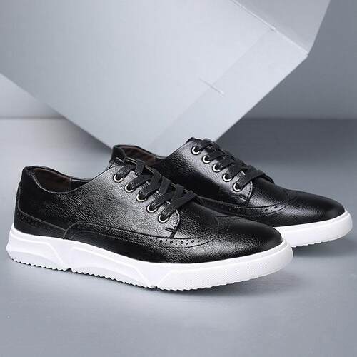 Plus size men leisure leather shoes sneakers大码男板鞋 46 48