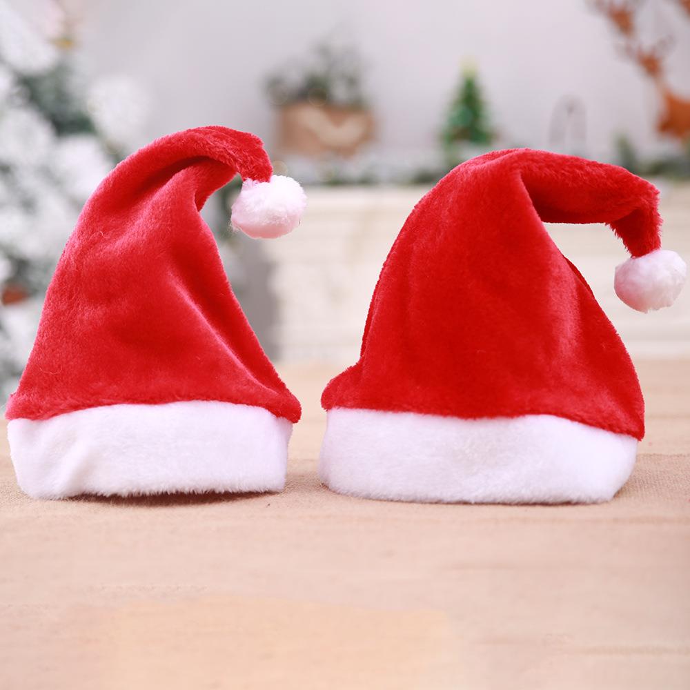 Christmas decorations, high-end Christmas short woolen hats