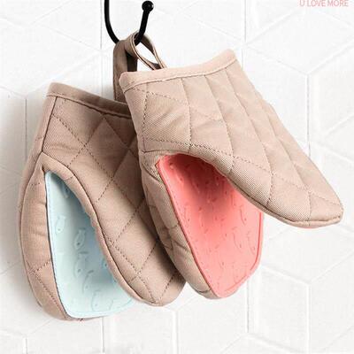 One Piece Silicone Anti-scalding Oven Gloves Mitts Kitchen S