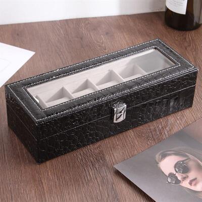12 Watch Jewelry Display Storage Holder Case Grids Box Gift