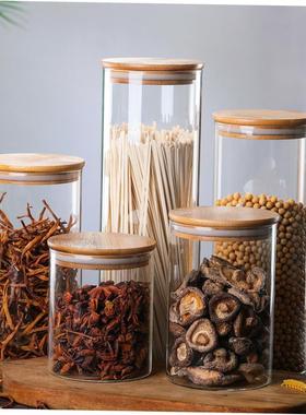 Round Glass Tea Jar Food Storage Box Preservation Container1