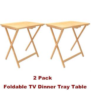 Folding TV Tray Tables Dinner Side Table for Eating at Couch