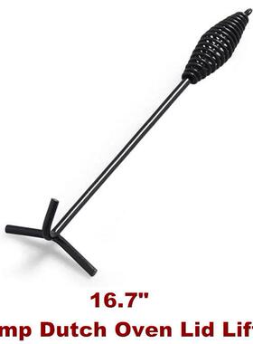 Dutch Oven Lid Lifter Cast Iron Camp Lifting and Carrying