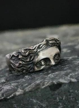 Retro Half Face Venus Ring For Men Women Greek Mythology Vin