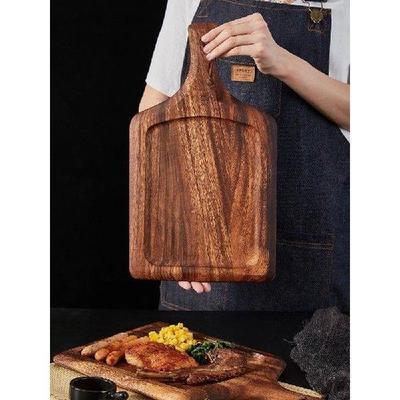 Solid wood steak plate, wooden pizza plate, steak plate,