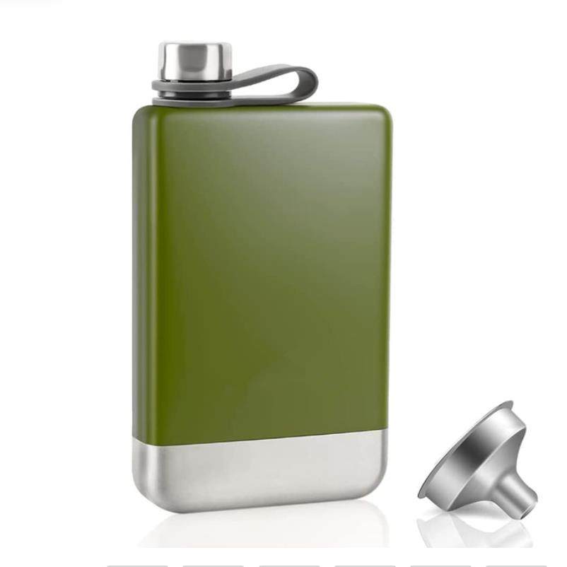 Hip Flask for Wine Whiskey 9Oz Stainless Steel Premium Campi