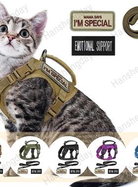 Cat Harness AdjustableTactical Harnesses vest Leash Set,Walk