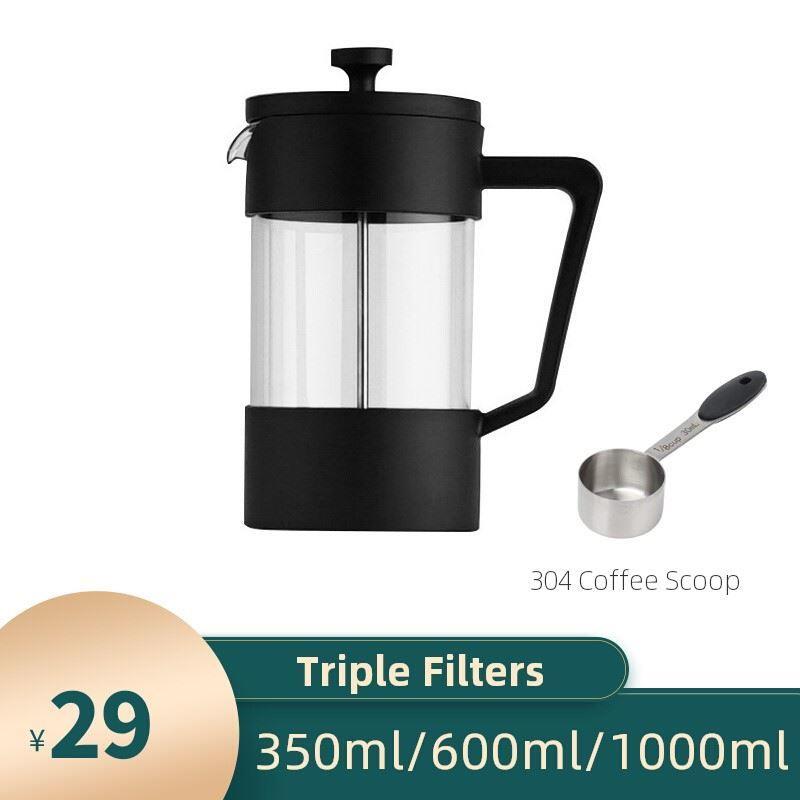 French Press Coffee Maker Tea Pot 350ml/600ml/1000ml