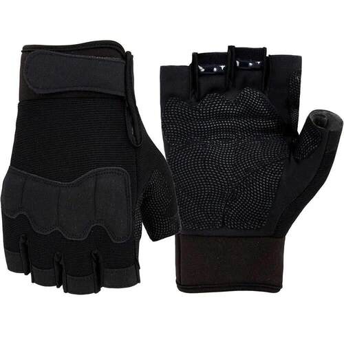 Fingerless Tactical Gloves Knuckle Protective Breathable Out