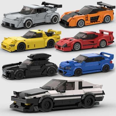 Moc Speed Champions AE86 Cars Racers Building Blocks Sets Ci