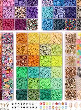 Clay Beads Set Bracelet Necklce Making Bead Letter DIY Kits