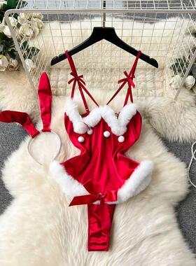 New In Women's Secret Clothes Christmas Red Top Sexy Pat