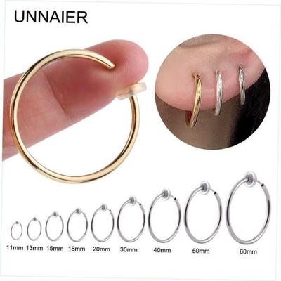 1 Pair Ear Cuff Fake Hoop Earrings Man Wiout Drilling Ear