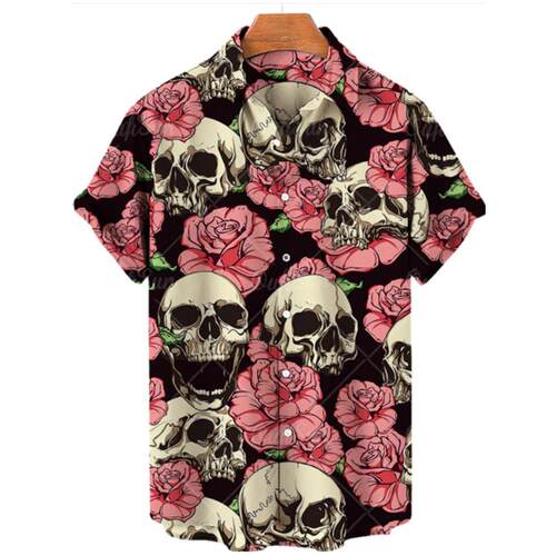 Hawaiian men's casual short sleeve shirt夏威夷男休闲短袖
