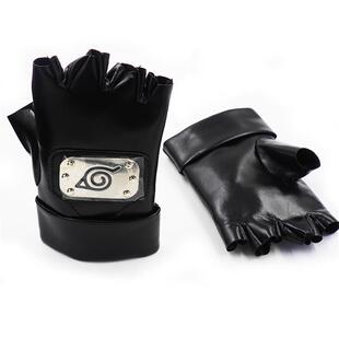 Anime Naruto Hatake Kakashi Gloves Mask Headband Accessorie0