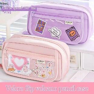 NEW Fabric Pen Bag Cartoon Large Capacity Pencil Case