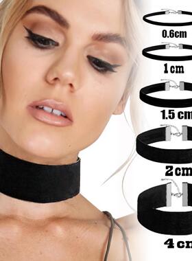 Korean Fashion Womens Accessoires Punk Gothic Soft Black Vel