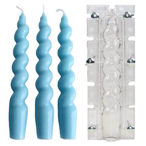 Spiral Rod Acrylic Candle Mold Large Striped Cylinder Aromat