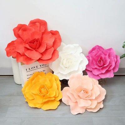 Flat PE Foam Rose Artificial Flower Wedding Backdrop Party