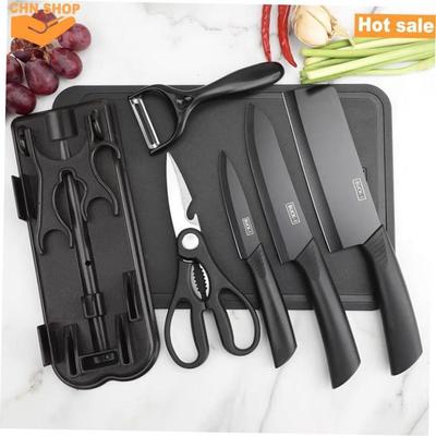 kitchen knife Black steel cutting board set Paring Knife