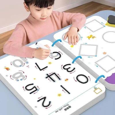 Tracing Workbook Montessori Books 32 Page Pen Control Train