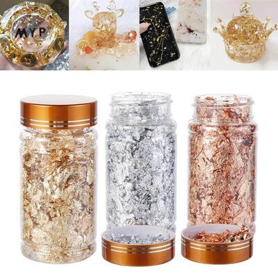 Shiny Gold Leaf Flake Resin Epoxy Mold Art Decoration Gold