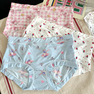 滑溜溜~冰丝内裤女独立包装丝滑牛奶丝卡通中腰速干凉感透气三角