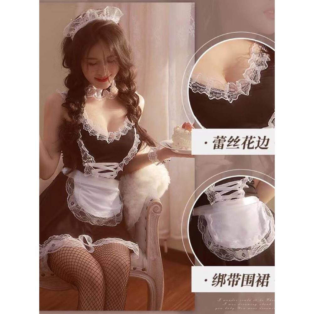 女仆cos服性感内衣情感清纯可爱萌系纯欲套装黑丝cosplay女佣制服