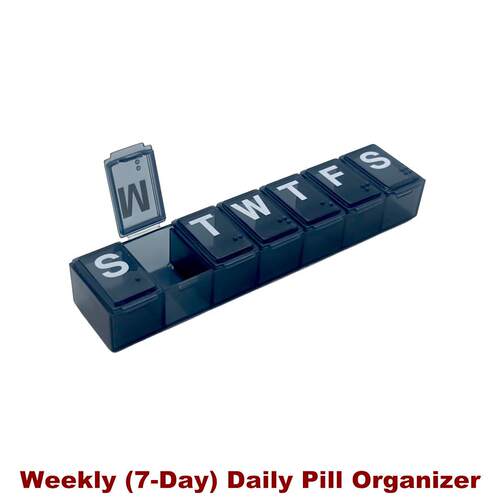 Weekly Pill Organizer Vitamin Planner Medicine Container