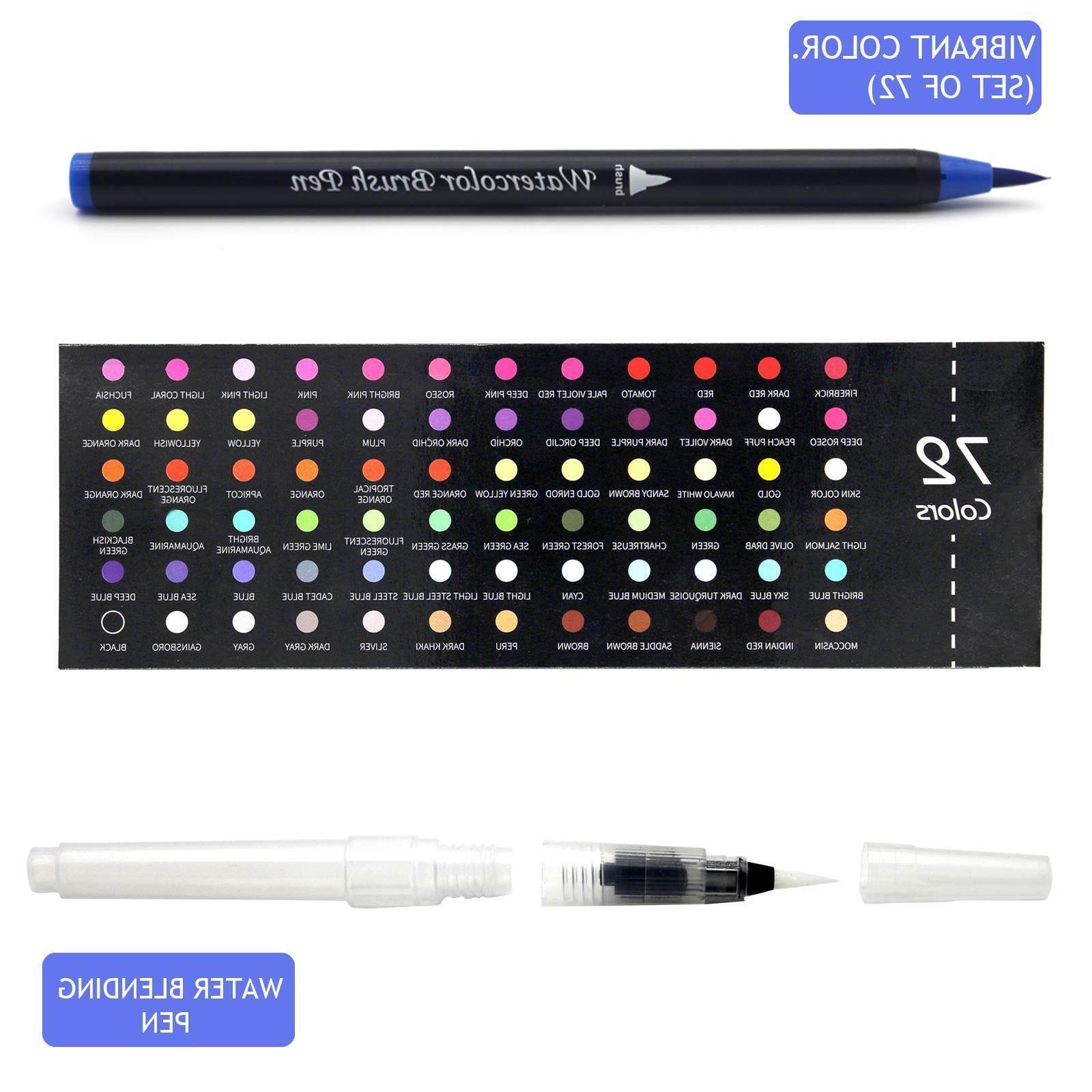 20/48/72 Color Watercolor Markers for Drawing Felt-Tip Pens0