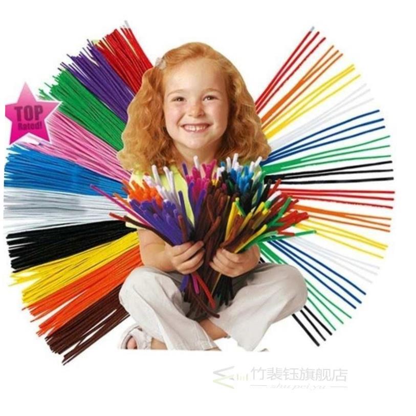100PCS ChenIlle SteMS DIY MaterIalS PIPe Cleaner ChIlDren