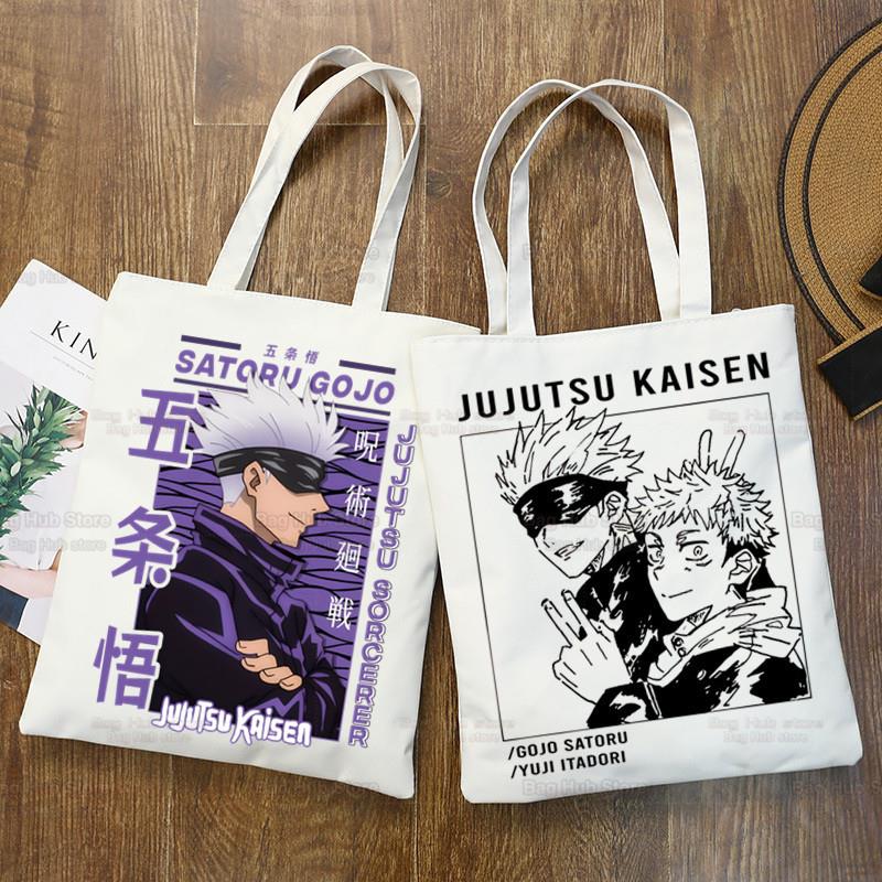 Y2k anime Jujutsu Kaisen Women Bags Shopping Bag Canvas Shop