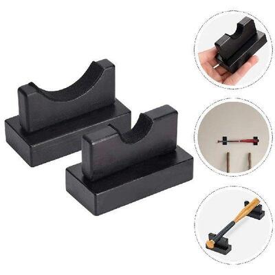 2 Pcs Baseball Bat Display Stand Wooden Racks Holder Indoor