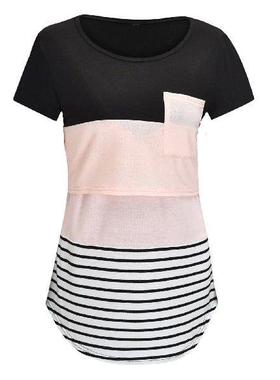 Fashion Pregnant Women Stiching Color Breastfeeding Nursing