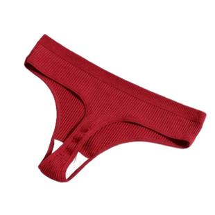 Women Cotton Thongs Panties Red M L XL XXL Plus Size Female