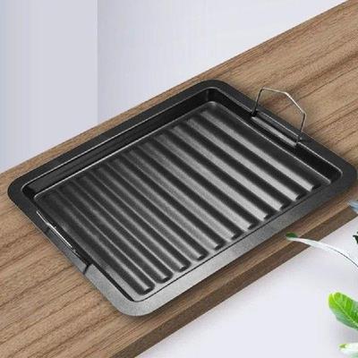 BBQ Grill Plate Pan Grill Pan Cooking Cast Iron Pizza Plate