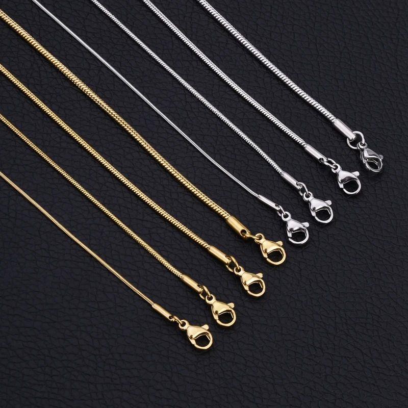 Stainless Steel Snake Chain Necklace Chains for DIY for Wome