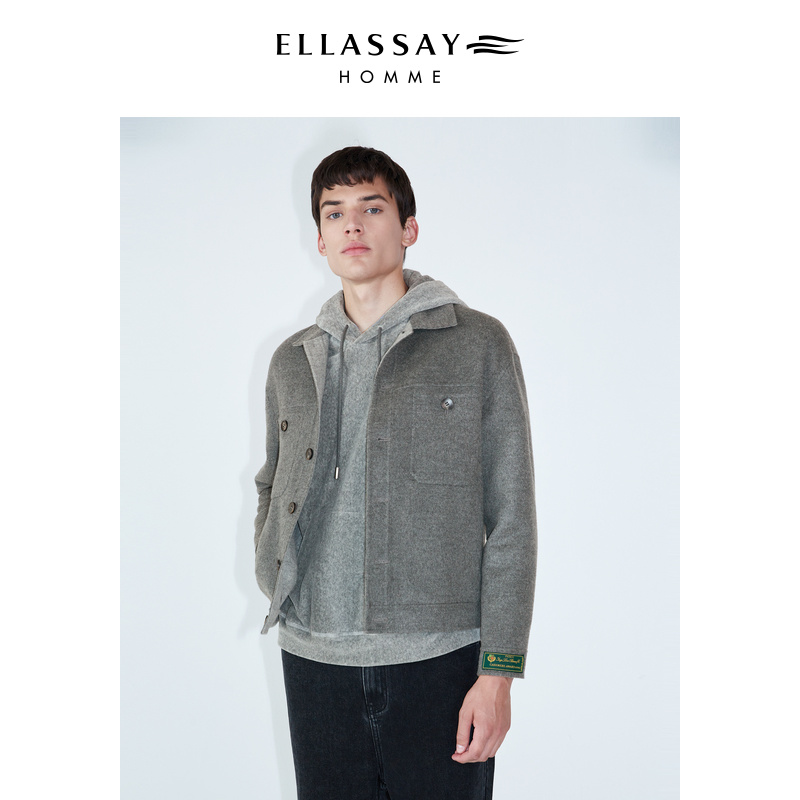 ELLASSAY秋冬羊绒短大衣
